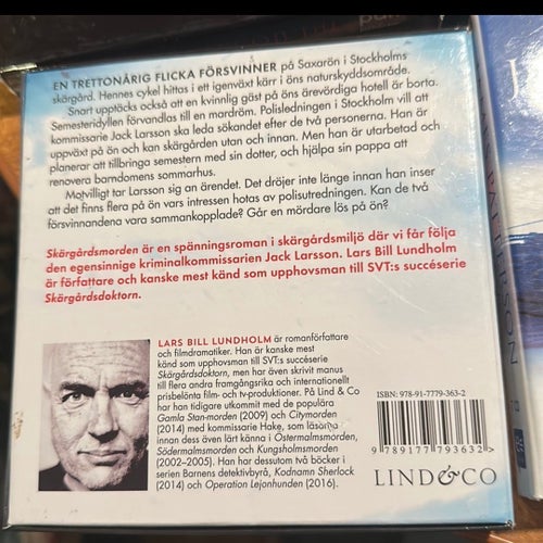 4 st ljudböcker: Lars Weiss, Kjell Eriksson, Lars Bill Lundholm, James Patterson