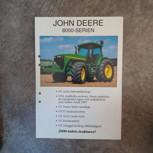 Broschyr John Deere Traktor 8000-serien