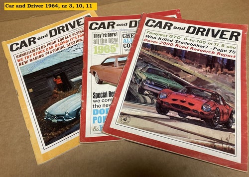 CAR and DRIVER 1964 ## 3 STYCKEN TIDNINGAR ##