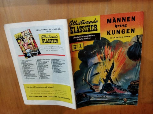 Illustrerade klassiker nr 60 Männen kring Kungen Alexander Dumas. Very Good plus