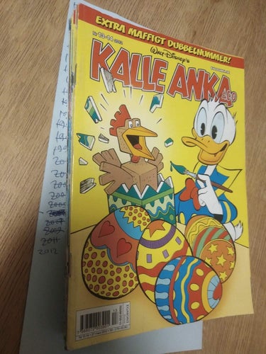 Samling Walt Disney's Kalle Anka & Co 2012 flera nummer 9 styck