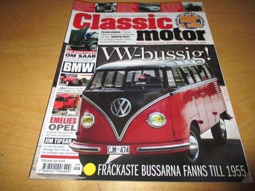 CLASSIC MOTOR NR 9 2012. VW-BUSSAR 1950-1955, SAAB 99 ,M.M