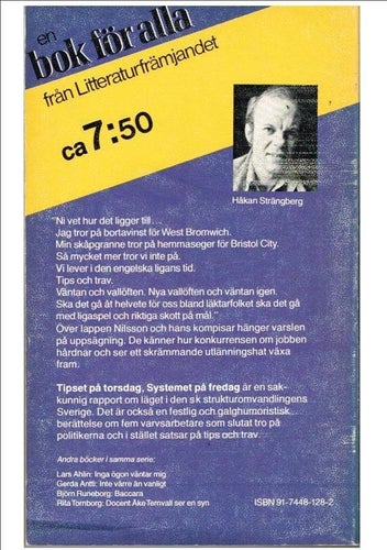 TIPSET PÅ TORSDAG, SYSTEMET PÅ FREDAG - Håkan Strängberg