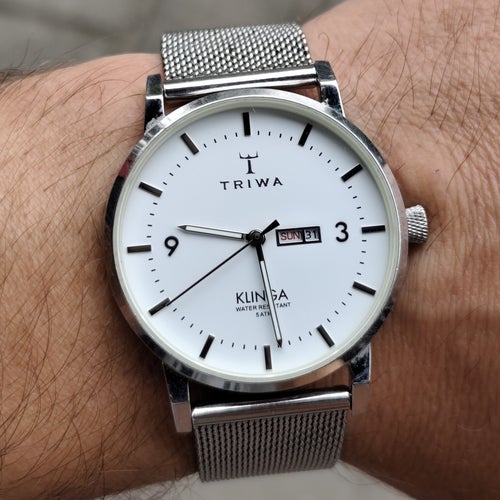 2017 TRIWA Stockholm Klinga KLST109 Herr Kvarts Watch Day Date