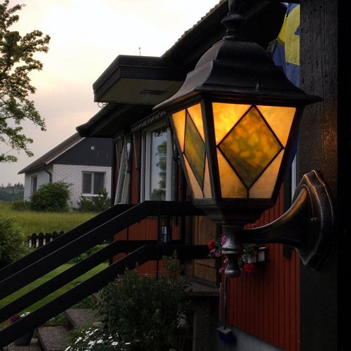 Stained Glass Outdoor Wall Light "Caro"