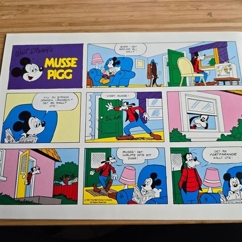 Musse Pigg & Jan Långben: Friskt uteliv... (1987) – Mycket fint skick!