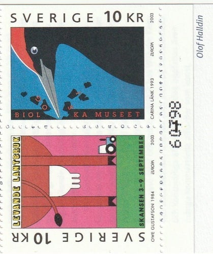 H-546 - EUROPA 2003 - AFFISCHKONST** =DUBBLE=K.NUMMER 60798+CYLS 1 SE BILD