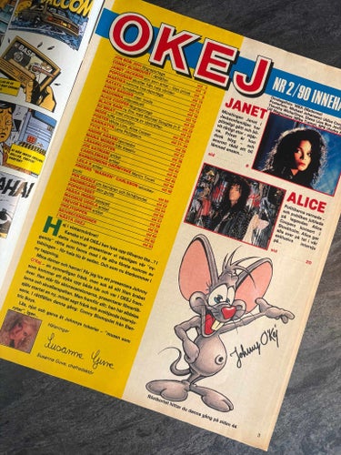 Tidningen OKEJ ! Nr 2 - 1990, TOPPSKICK ! MED POSTERS !!!