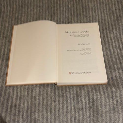 ARKEOLOGI OCH SAMHÄLLE Beta Stjernquist m fl. 1993