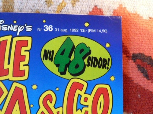 KALLE ANKA & C:O NR36, 1992,