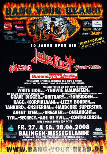 BANG YOUR HEAD OPEN AIR - JUDAS, SAXON, YNGWIE, QUEENSRYCHE, ANNONS 2008