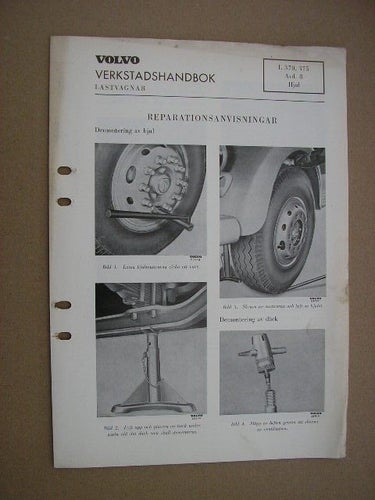VOLVO Verkstadshandbok Lastbil L 370 L375 Brage Hjul och Ringar