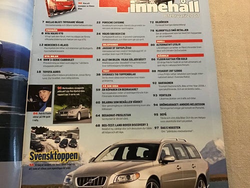 TEKNIKENS VÄRLD NR 4 2007 SAAB 9-3,VOLVO V 70,BMW 335i,MERCEDES C KLASS,TOYOTA