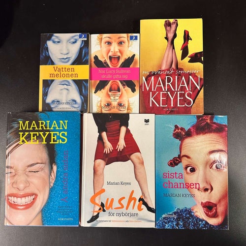 6 x Marian Keyes - Bokpaket - Vattenmelonen, En oväntad semester, Sushi för nybö