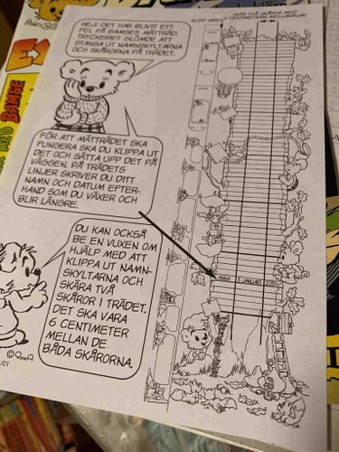Bamse - 2001:1 Oläst! med mätträd och svår bilaga