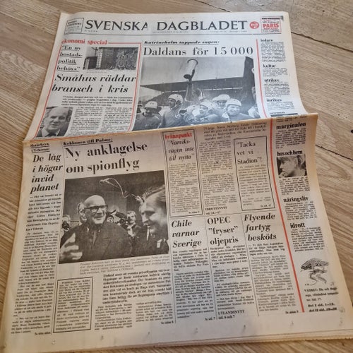 Svenska Dagbladet från 18 mars 1974