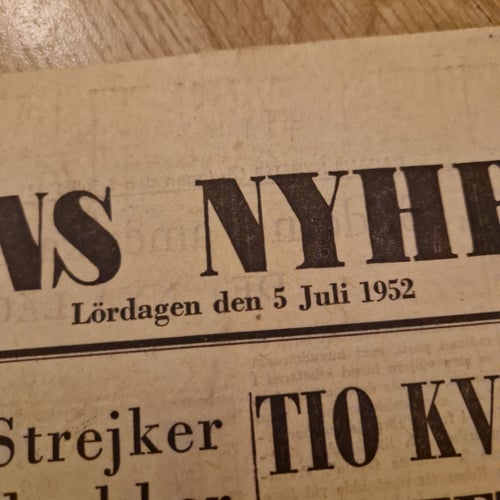 Dagens Nyheter Lördagen den 5 Juli 1952