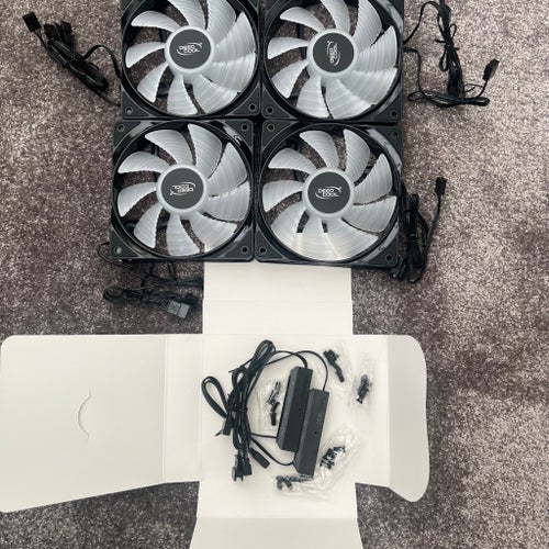 DeepCool RF120M RGB PC-fläktar, 4-pack