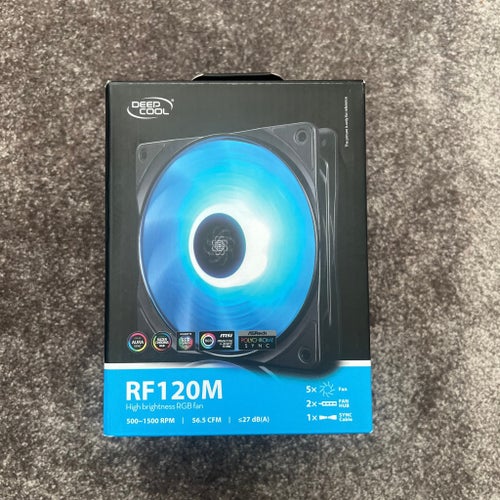 DeepCool RF120M RGB PC-fläktar, 4-pack