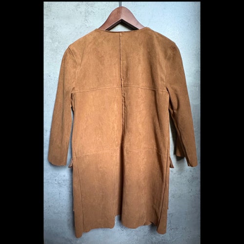 H&M Kamelfärgad Jacka i Mockaimitation