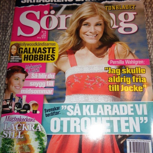 Aftonbladet söndag 16 juni 2008 Pernilla Wahlgren, Agneta Sjödin