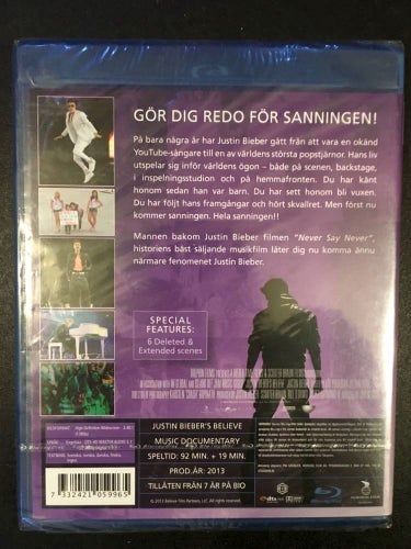 Justin Bieber's Believe - BLU-RAY (2013)(Nyskick!) Justin Bieber