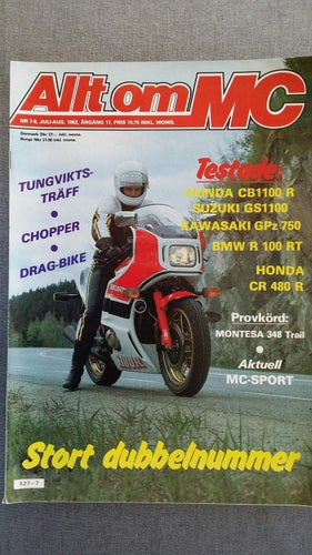Allt om MC nr 7-8 1982: Suzuki GS 1100, Honda CB 1100 R + CR 480 R, BMW R100RT