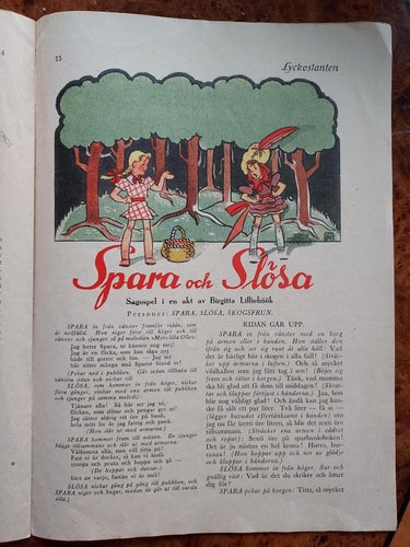 tidning LYCKOSLANTEN nr 1 1938 !