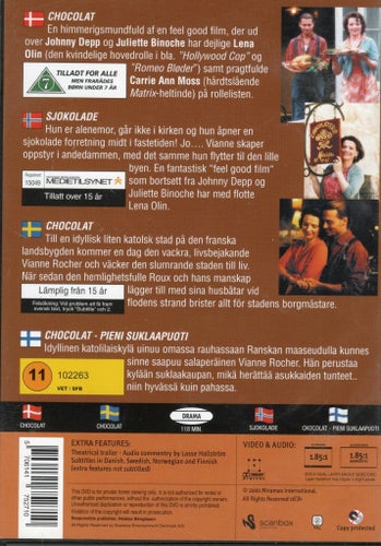 Chocolat (DVD) med Johnny Depp och Juliette Binoche