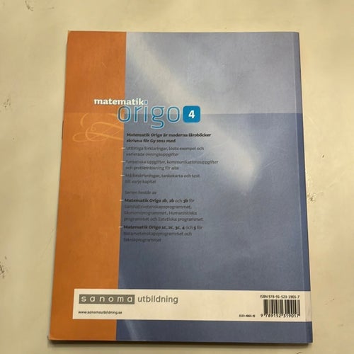 Matematik Origo 4 av Attila Szabo, Niclas Larsson, Gunilla Viklund, Daniel