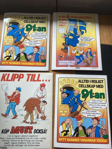 91:an från 1987/1992, Kronblom 1979 och August o Lotta 1992