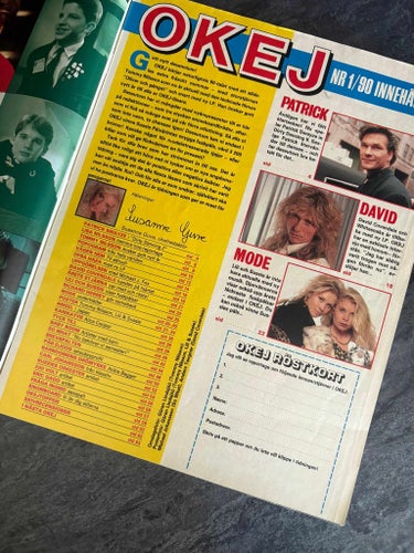 Tidningen OKEJ ! Nr 1 - 1990 , MED POSTERS !