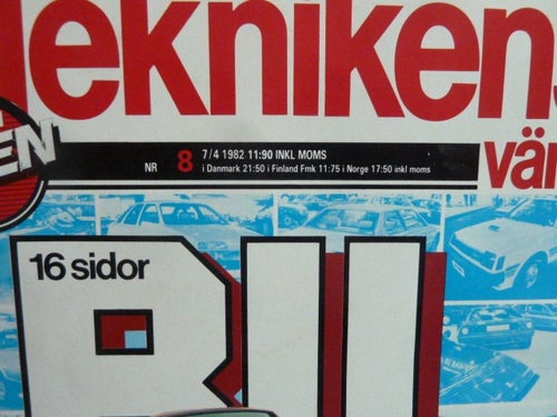 TEKNIKENS VÄRLD, NR8, 1982,