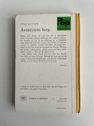 Nostalgi Äventyrens berg, Enid Blyton, från 1968