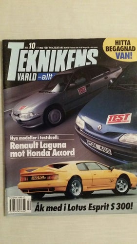 Teknikens Värld nr 10 1994: Mitsubishi Pajero, Lotus Esprit S 300, VW Passat TDI