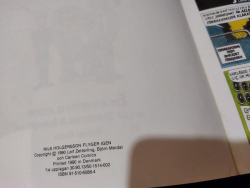 Nils Holgersson flyger igen, 1990, 1:a upplagan