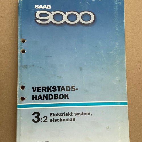 SAAB 9000 Verkstadshandbok Elektriskt System Elscheman M 1987 - 88