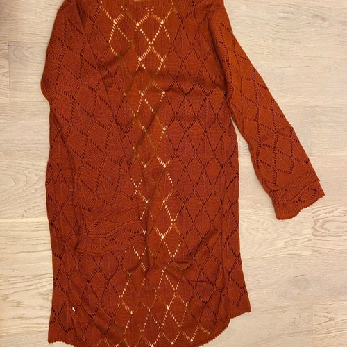 Rostbrun cardigan