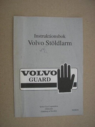 Instruktionsbok VOLVO Stöldalarm