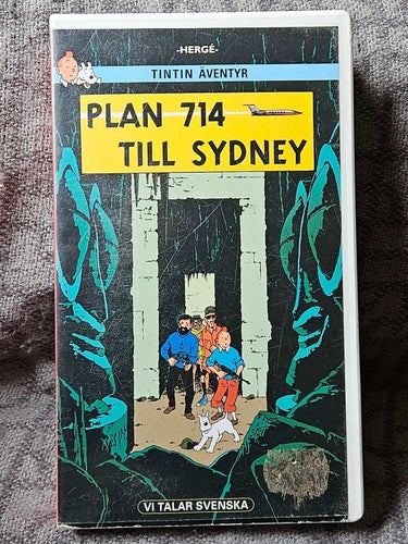 TINTIN PLAN 714 TILL SYDNEY - SVENSK TAL - VHS .