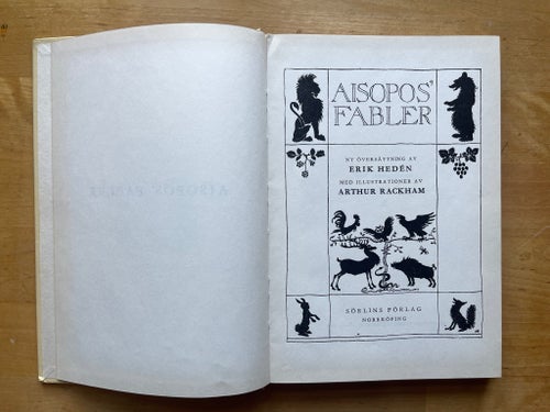 Aisopos' Fabler med illustrationer av Arthur Rackham från 1959