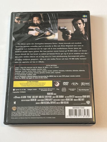 Payback (Mel Gibson & Gregg Henry, 1999). Inplastad DVD