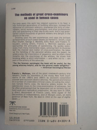 Bok The Art of Cross-Examination Francis Wellman
