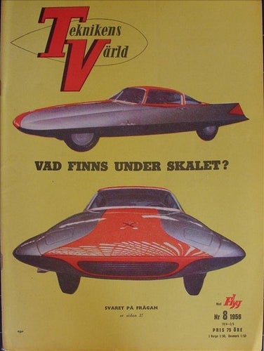 TEKNIKENS VÄRLD 1956/8.Saab Super Sport.Austin.Guzzi.Bugatti.Volvo PV.Sven Dahl