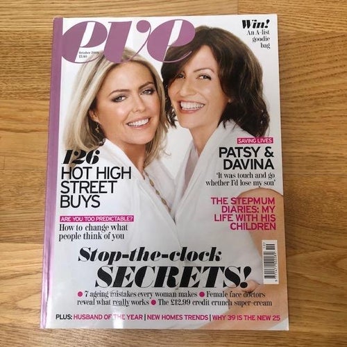 EVE Magazine October 2008 - Patsy Kensit & Davina McCall Front Cover