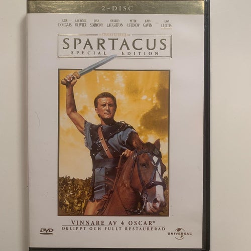 SPARTACUS. SPECIAL EDITION 2-DVD. VINNARE AV 4 OSCAR -60.
