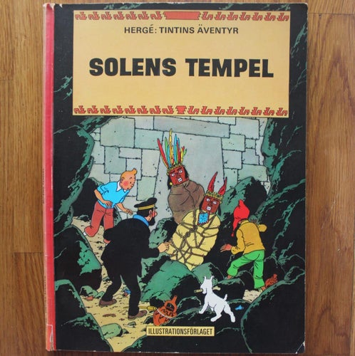 TINTIN Solens tempel 1970 4:e UPP