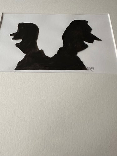 Tavla med siluettmotiv