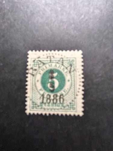 F 30 5 öre Ringtyp t 13 RÄTAN 8.5.1886