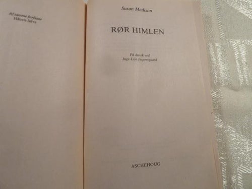 SUSAN MADISON, RØR HIMLEN, BOK, 2002, DANSK BOG, POCKET